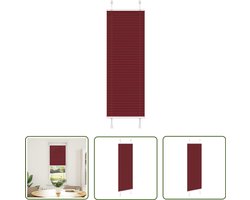 vidaXL Raamdecoratie - Plisségordijn - Plissé rolgordijn 40x100 cm stofbreedte 39,4 cm bordeauxrood - Gordijnen - Burgundy - Woonkamer