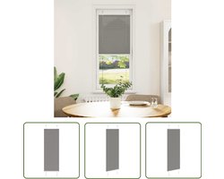 vidaXL Raamdecoratie - Plisségordijn - Plissé rolgordijn 40x150 cm stofbreedte 39,4 cm antraciet - Gordijnen - Privacy Screen - Zonwering