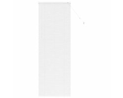 vidaXL - Raamjaloezie - met - gordijnen - Wit - Aluminium