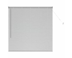 vidaXL - Raamjaloezie - met - gordijnen - Zilver - Aluminium