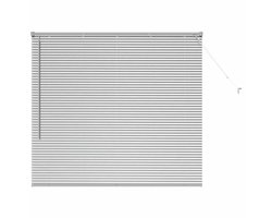 vidaXL - Raamjaloezie - met - gordijnen - Zilver - Aluminium