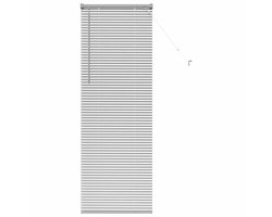 vidaXL - Raamjaloezie - met - gordijnen - Zilver - Aluminium