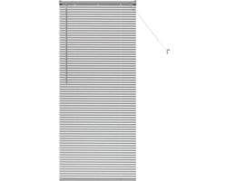 vidaXL - Raamjaloezie - met - gordijnen - Zilver - Aluminium