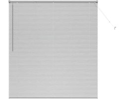 vidaXL - Raamjaloezie - met - gordijnen - Zilver - Aluminium