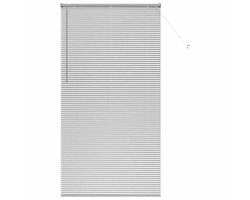 vidaXL - Raamjaloezie - met - gordijnen - Zilver - Aluminium