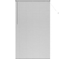 vidaXL - Raamjaloezie - met - gordijnen - Zilver - Aluminium