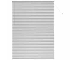 vidaXL - Raamjaloezie - met - gordijnen - Zilver - Aluminium