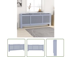 vidaXL Radiatorkast - Radiatorombouw - Radiatorombouw 205 cm MDF grijs - Mdf Kast - Grijze Radiatorombouw - Radiatordecoratie