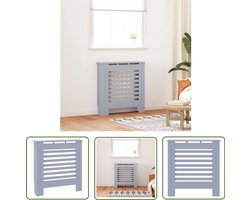 vidaXL Radiatorkast - Radiatorombouw - Radiatorombouw 78 cm MDF grijs - Mdf Kast - Grijze Radiatorombouw - Design Radiatorombouw