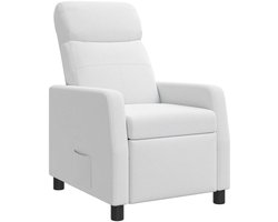 vidaXL - Recliner - Wit - Stof
