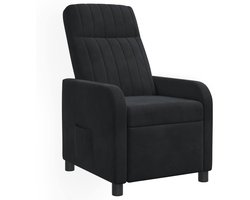 vidaXL - Recliner - Zwart - fluweel