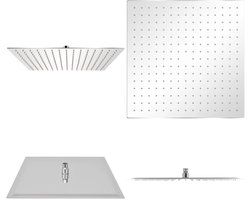 vidaXL Regendouche roestvrij staal vierkant 40x40 cm - Douchekop - Douchekoppen - Douche Kop - Regendouchekop