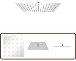 vidaXL Regendouche - Vierkant - 40x40 cm - Roestvrij staal Regendouche - Douchekop - Badkamerspiegel - Badkameraccessoires - Vierkante Douchekop
