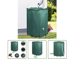 vidaXL Regenwateropvang - Regenton - Regenton inklapbaar met tap 1000 L - Drinkwateropslag - Groene Bewoning - Duurzame Tuin