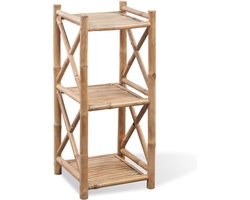 vidaXL - Rek - 3-laags - vierkant - bamboe