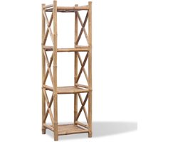 vidaXL - Rek - 4-laags - vierkant - bamboe