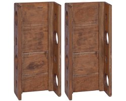 vidaXL - Rek - Bruin - 24 - x - 13 - x - 54 - cm - Massief - Mahoniehout