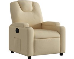vidaXL - Relaxfauteuil - Crème - Stof
