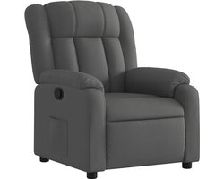 vidaXL - Relaxfauteuil - Donkergrijze - Stof