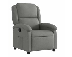 vidaXL - Relaxfauteuil - Donkergrijze - Stof