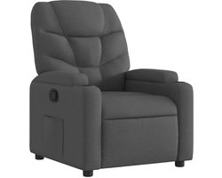 vidaXL - Relaxfauteuil - Donkergrijze - Stof