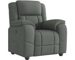 vidaXL - Relaxfauteuil - donkergrijze - stof