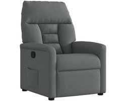 vidaXL - Relaxfauteuil - Donkergrijze - Stof