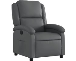 vidaXL - Relaxfauteuil - grijs - kunstleer