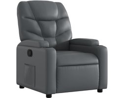 vidaXL - Relaxfauteuil - kunstleer - grijs
