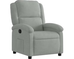 vidaXL - Relaxfauteuil - Lichtgrijs - Fluweel