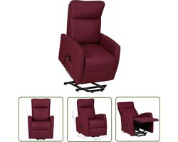 vidaXL Relaxfauteuil - Sta Op Stoel - Sta-op-stoel stof paars - Comfortabele Stoel - Elektrisch Heffen - Verstelbare Stoel