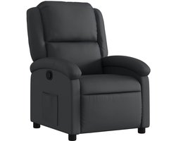 vidaXL - Relaxfauteuil - Zwart - Echt - Leer