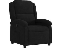 vidaXL - Relaxfauteuil - Zwart - Fluweel