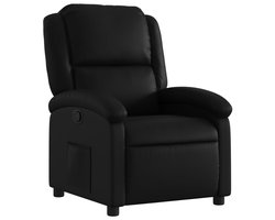 vidaXL - Relaxfauteuil - zwart - kunstleer