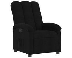 vidaXL - Relaxfauteuil - Zwarte - Stof