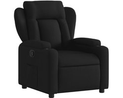 vidaXL - Relaxfauteuil - Zwarte - Stof