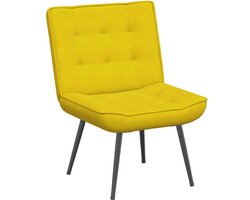 vidaXL - Relaxstoel - 64x74x84 - cm - fluweel - geel