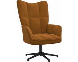 vidaXL - Relaxstoel - fluweel - bruin