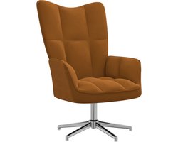 vidaXL - Relaxstoel - fluweel - bruin