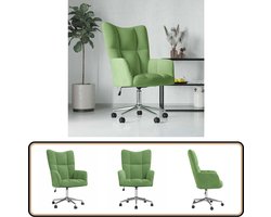 vidaXL Relaxstoel Fluweel Lichtgroen Verstelbaar Relaxstoel - Fauteuils - Lounge Stoel - Design Fauteuil - Ergonomische Stoel