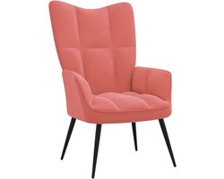 vidaXL - Relaxstoel - fluweel - roze
