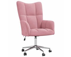 vidaXL - Relaxstoel - fluweel - roze
