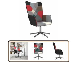 vidaXL Relaxstoel Patchwork - Stijlvolle Comfort Relaxfauteuil - Patchwork Fauteuil - Lounge Stoel - Fauteuils - Loungestoel