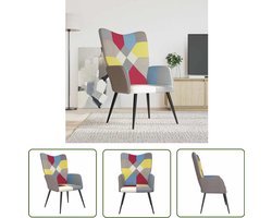 vidaXL Relaxstoel patchwork stof - Relaxfauteuil - Fauteuil - Patchwork - Multicolour - Lounge Stoel