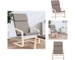 vidaXL Relaxstoel - Relaxstoelen - Stoel - Loungestoel - Relaxstoel stof taupe
