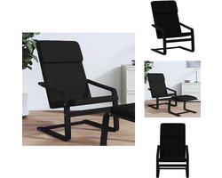 vidaXL Relaxstoel - Relaxstoelen - Stoel - Loungestoel - Relaxstoel stof zwart