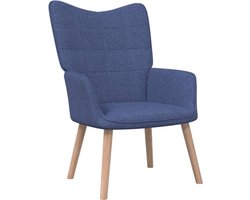 vidaXL - Relaxstoel - stof - blauw