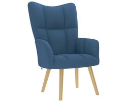 vidaXL - Relaxstoel - stof - blauw