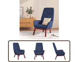 vidaXL Relaxstoel - Stof Blauw - Comfort & Stijl Relaxfauteuil - Blauwe Fauteuil - Lounge Stoel - Fauteuils Online Kopen - Ergonomische Stoel