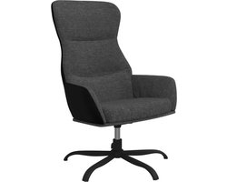 vidaXL - Relaxstoel - stof - donkergrijs